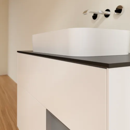 VILLEROY BOCH Toaletní skříňka Finion, s osvětlením, 2 výsuvy, 1000 x 603 x 501 mm, bílý matný lak / antracitový matný lak / černé matné sklo #F662GKMT, obrázek 6
