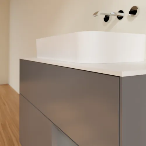 VILLEROY BOCH Toaletní skříňka Finion, s osvětlením, 2 výsuvy, 1000 x 603 x 501 mm, antracit matný lak / antracit matný lak / sklo bílé matné #F661GKGK, obrázek 6
