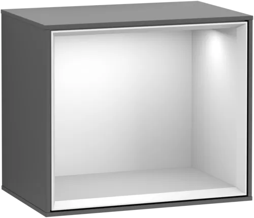 VILLEROY BOCH Policový modul Finion, s osvětlením, 418 x 356 x 270 mm, antracitový matný lak / bílý matný lak #F580MTGK