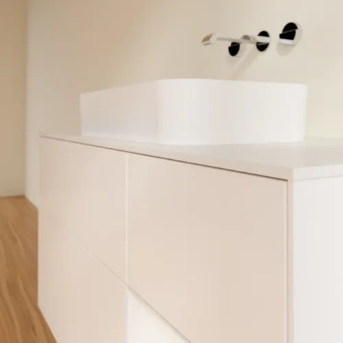 VILLEROY BOCH Umyvadlová skříňka Finion, s osvětlením, 3 výsuvy, 1200 x 603 x 501 mm, bílý matný lak / bílý lesklý lak / bílé matné sklo #F711GFMT, obrázek 3