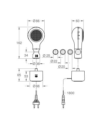 GROHE Aquatunes Bezdrátový sprchový reproduktor bílá / šedá #26268LV0