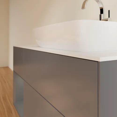 VILLEROY BOCH Toaletní skříňka Finion, s osvětlením, 3 výsuvy, 1200 x 603 x 501 mm, antracit matný lak / antracit matný lak / sklo bílé matné #F801GKGK, obrázek 5