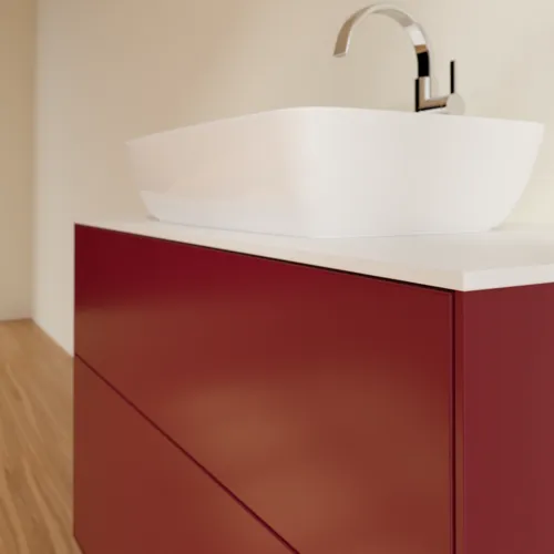 VILLEROY BOCH Toaletní skříňka Finion, 2 výsuvy, 1000 x 603 x 501 mm, Peony Matt Lacquer / Glass White Matt #F76100HB, obrázek 5