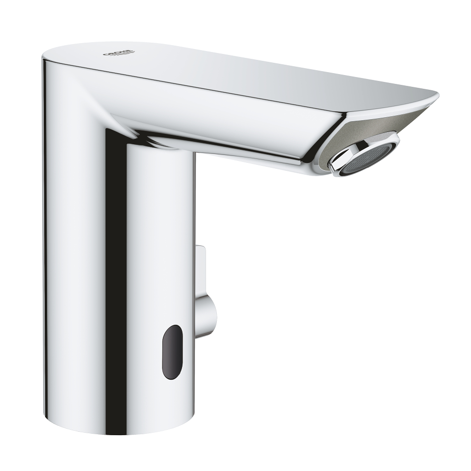 GROHE Bau Cosmopolitan E Infračervená elektronická umyvadlová baterie 1/2″ se směšovacím zařízením a nastavitelným omezovačem teploty Chrom #36451000