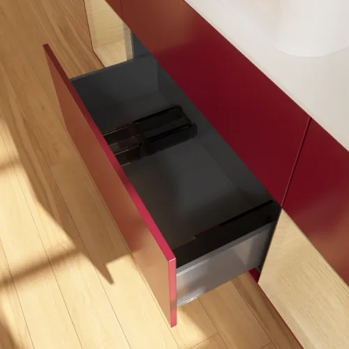 VILLEROY BOCH Toaletní skříňka Finion, s osvětlením, 4 výsuvy, 1600 x 603 x 501 mm, matný lak Peony / dubová dýha / bílé matné sklo #F741PCHB, obrázek 7