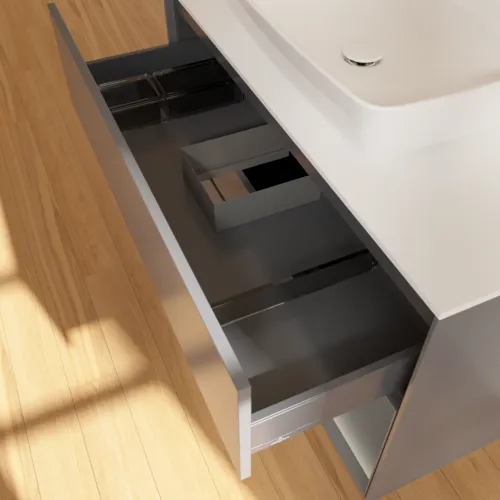 VILLEROY BOCH Toaletní skříňka Finion, s osvětlením, 2 výsuvy, 1000 x 603 x 501 mm, antracit matný lak / antracit matný lak / sklo bílé matné #F781GKGK, obrázek 8