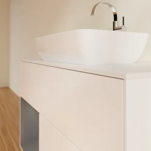 VILLEROY BOCH Toaletní skříňka Finion, s osvětlením, 2 výsuvy, 1000 x 603 x 501 mm, bílý matný lak / antracitový matný lak / bílé matné sklo #F771GKMT, obrázek 6