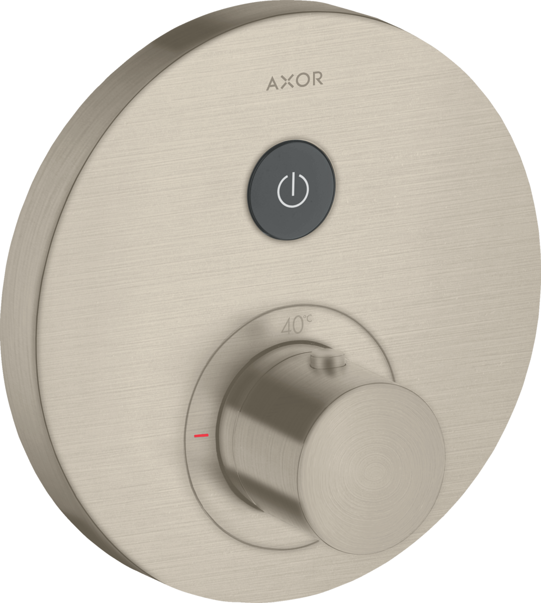 HANSGROHE AXOR ShowerSelect Termostat s podomítkovou instalací, kulatá verze, pro 1 spotřebič #36722820 - kartáčovaný nikl