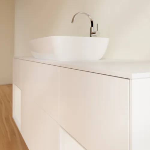 VILLEROY BOCH Toaletní skříňka Finion, s osvětlením, 4 výsuvy, 1600 x 603 x 501 mm, bílý matný lak / bílý lesklý lak / bílé matné sklo #F861GFMT, obrázek 6
