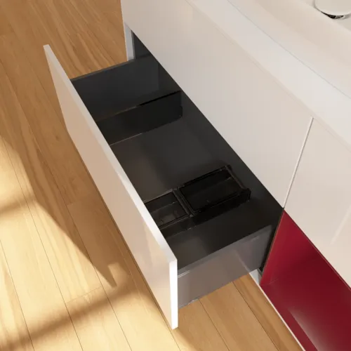 VILLEROY BOCH Toaletní skříňka Finion, s osvětlením, 3 výsuvy, 1200 x 603 x 501 mm, lesklý bílý lak / matný lak Pivoňka / matné bílé sklo #F831HBGF, obrázek 7