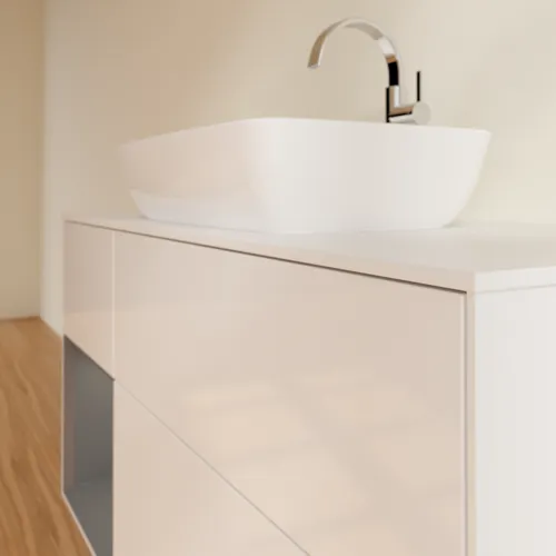 VILLEROY BOCH Toaletní skříňka Finion, s osvětlením, 3 výsuvy, 1200 x 603 x 501 mm, lesklý bílý lak / antracitový matný lak / bílé matné sklo #F821GKGF, obrázek 6