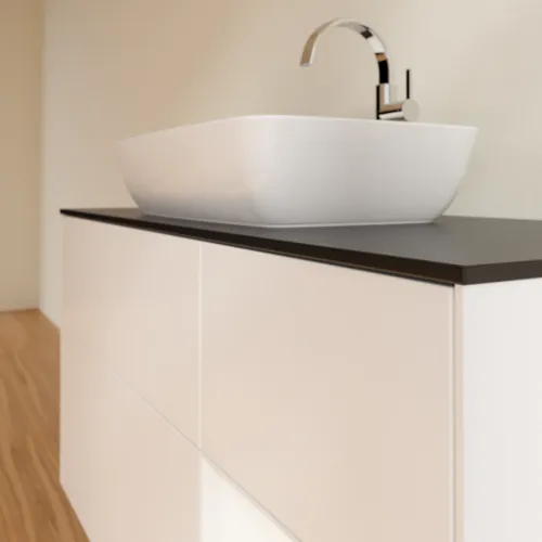 VILLEROY BOCH Toaletní skříňka Finion, s osvětlením, 3 výsuvy, 1200 x 603 x 501 mm, bílý matný lak / bílý matný lak / černé matné sklo #F832MTMT, obrázek 6