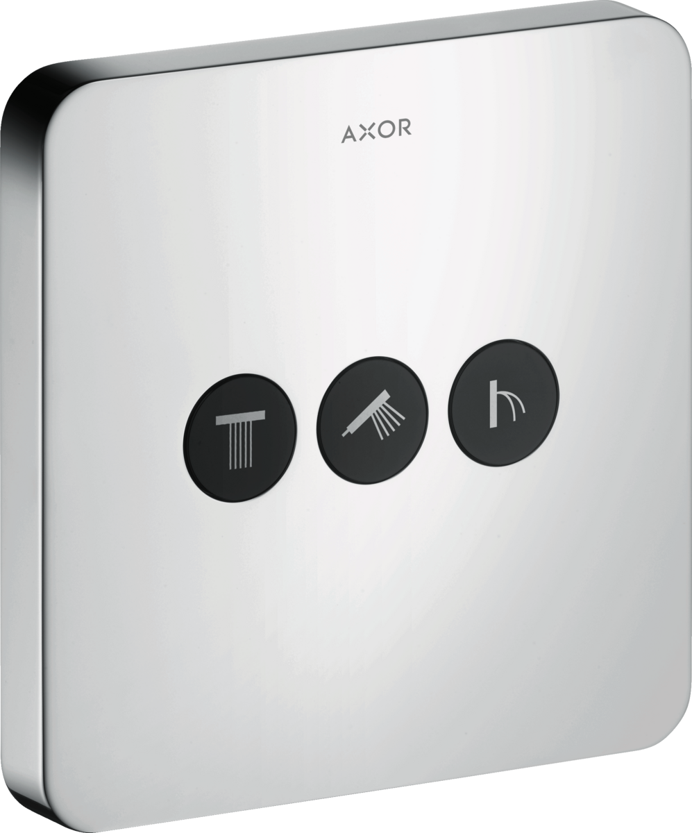 HANSGROHE AXOR ShowerSelect Ventil s podomítkovou instalací, s rozetou softsquare, pro 3 spotřebiče #36773000 - chrom
