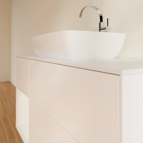 VILLEROY BOCH Umyvadlová skříňka Finion, s osvětlením, 3 výsuvy, 1200 x 603 x 501 mm, bílý matný lak / bílý lesklý lak / bílé matné sklo #F821GFMT, obrázek 6