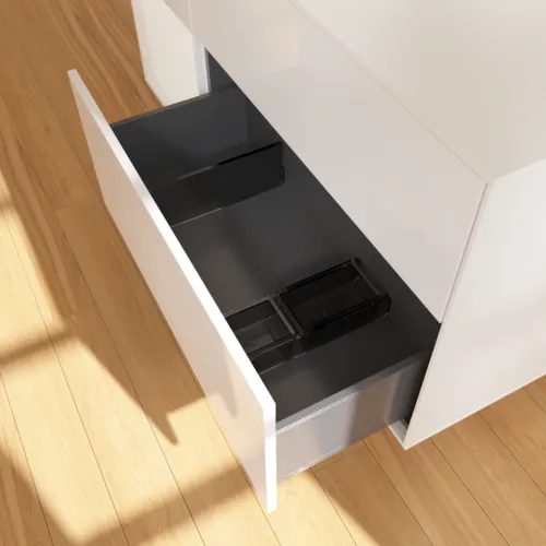 VILLEROY BOCH Toaletní skříňka Finion, s osvětlením, 3 výsuvy, 1200 x 603 x 501 mm, lesklý bílý lak / lesklý bílý lak / sklo bílé matné #F821GFGF, obrázek 7
