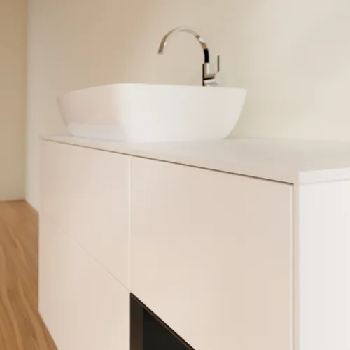 VILLEROY BOCH Toaletní skříňka Finion, s osvětlením, 3 výsuvy, 1200 x 603 x 501 mm, bílý matný lak / černý matný lak / bílé matné sklo #F811PDMT, obrázek 6