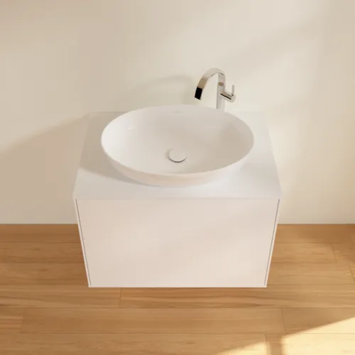 VILLEROY BOCH Toaletní skříňka Finion, 2 výsuvy, 800 x 603 x 501 mm, bílý matný lak / sklo bílé matné #F87100MT, obrázek 4