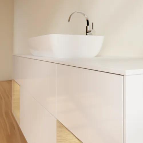 VILLEROY BOCH Toaletní skříňka Finion, s osvětlením, 4 výsuvy, 1600 x 603 x 501 mm, lesklý bílý lak / dubová dýha / sklo bílé matné #F861PCGF, obrázek 6