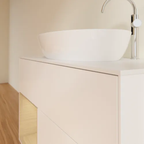 VILLEROY BOCH Toaletní skříňka Finion, s osvětlením, 2 výsuvy, 1000 x 603 x 501 mm, bílý matný lak / dubová dýha / sklo bílé matné #F891PCMT, obrázek 6