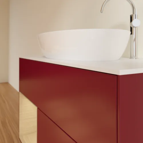 VILLEROY BOCH Toaletní skříňka Finion, s osvětlením, 2 výsuvy, 1000 x 603 x 501 mm, matný lak Peony / dubová dýha / bílé matné sklo #F891PCHB, obrázek 6