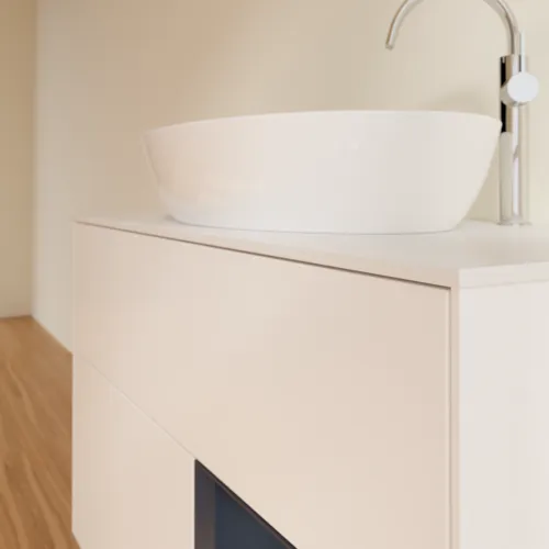 VILLEROY BOCH Toaletní skříňka Finion, s osvětlením, 2 výsuvy, 1000 x 603 x 501 mm, bílý matný lak / půlnoční modrý matný lak / bílé matné sklo #F901HGMT, obrázek 5