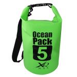 Vodotěsná taška, objem 5 litrů, zelená