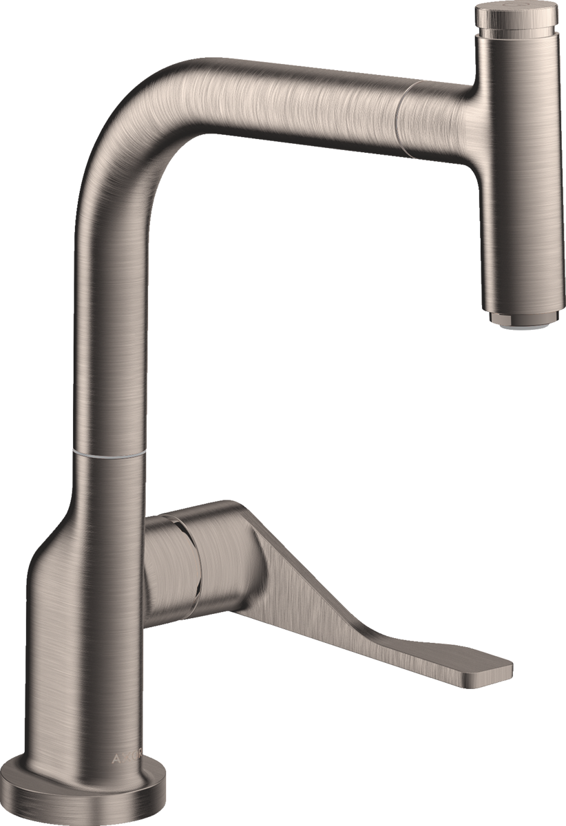 HANSGROHE AXOR Citterio Páková kuchyňská baterie Select 230 s vytahovacím výtokem #39861800 - povrchová úprava nerezová ocel