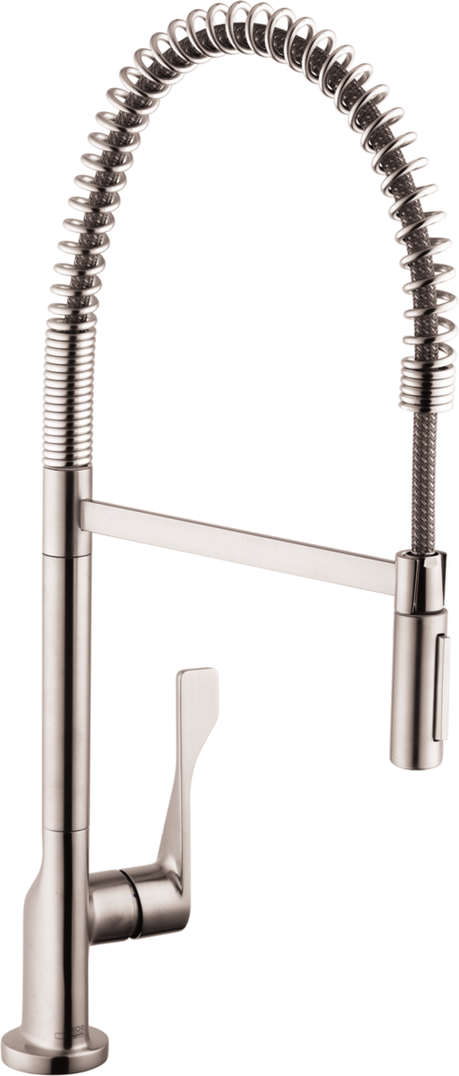 HANSGROHE AXOR Citterio Páková kuchyňská baterie 230 Semi-Pro #39840800 - povrchová úprava nerezová ocel