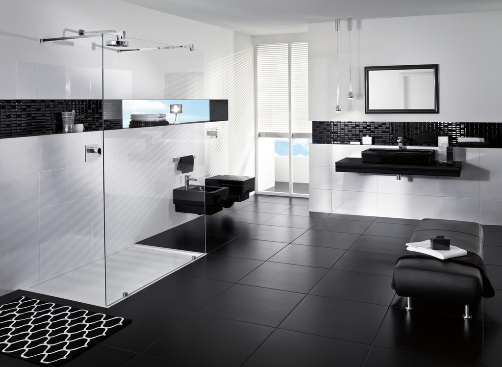 VILLEROY & BOCH BIANCO NERO dlažba 60x60cm 3366BW96 - černá