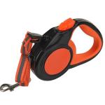 Samonavíjecí vodítko pro psa do 20kg, 5m, oranžové #150012859