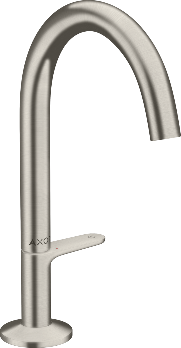 HANSGROHE AXOR Jedna umyvadlová baterie Select 170 s výsuvným odpadem #48020800 - nerezová ocel Optic