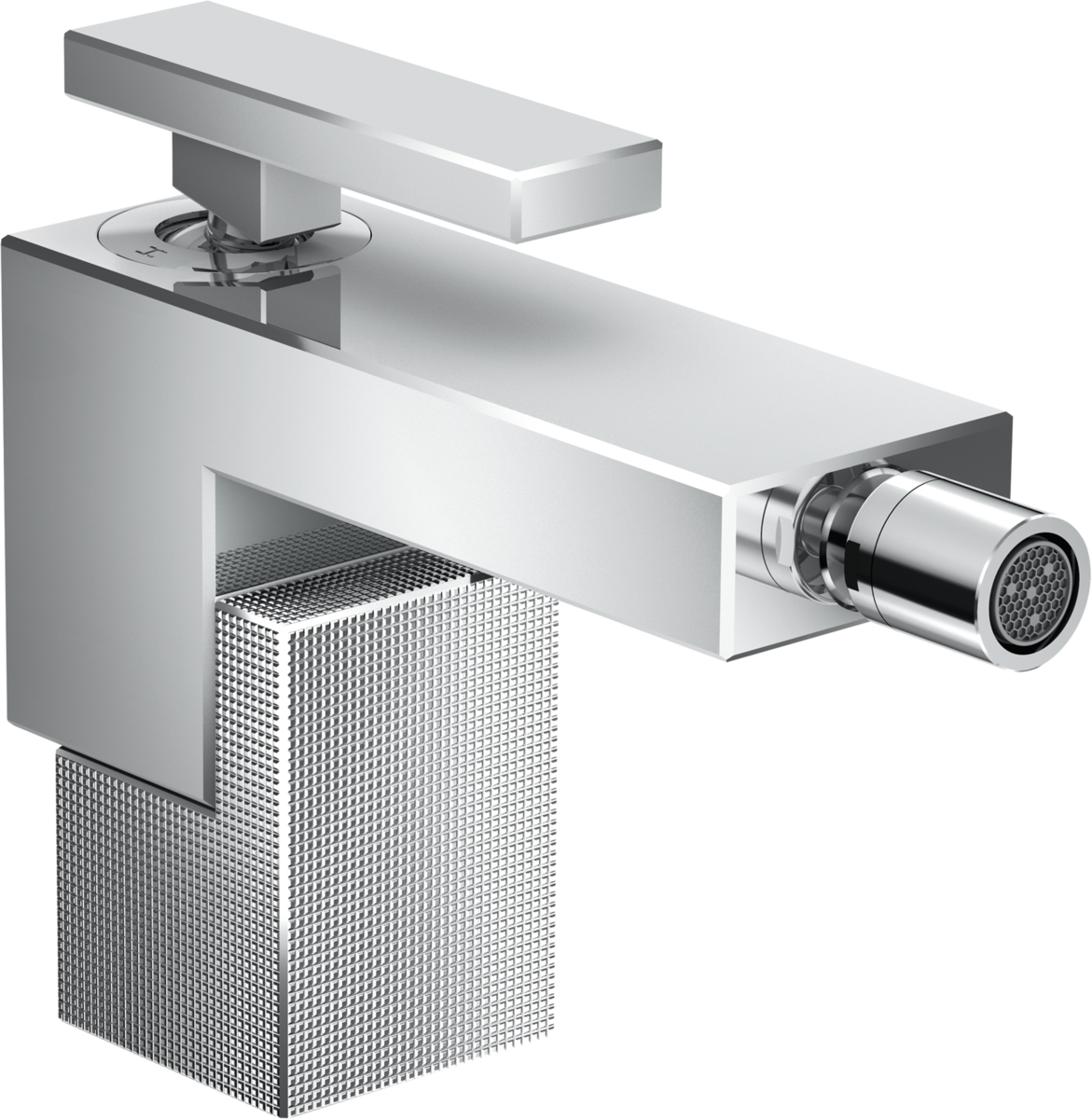 HANSGROHE AXOR Edge Páková bidetová baterie s odtokovou soupravou Push-Open - diamantový brus #46211000 - chrom