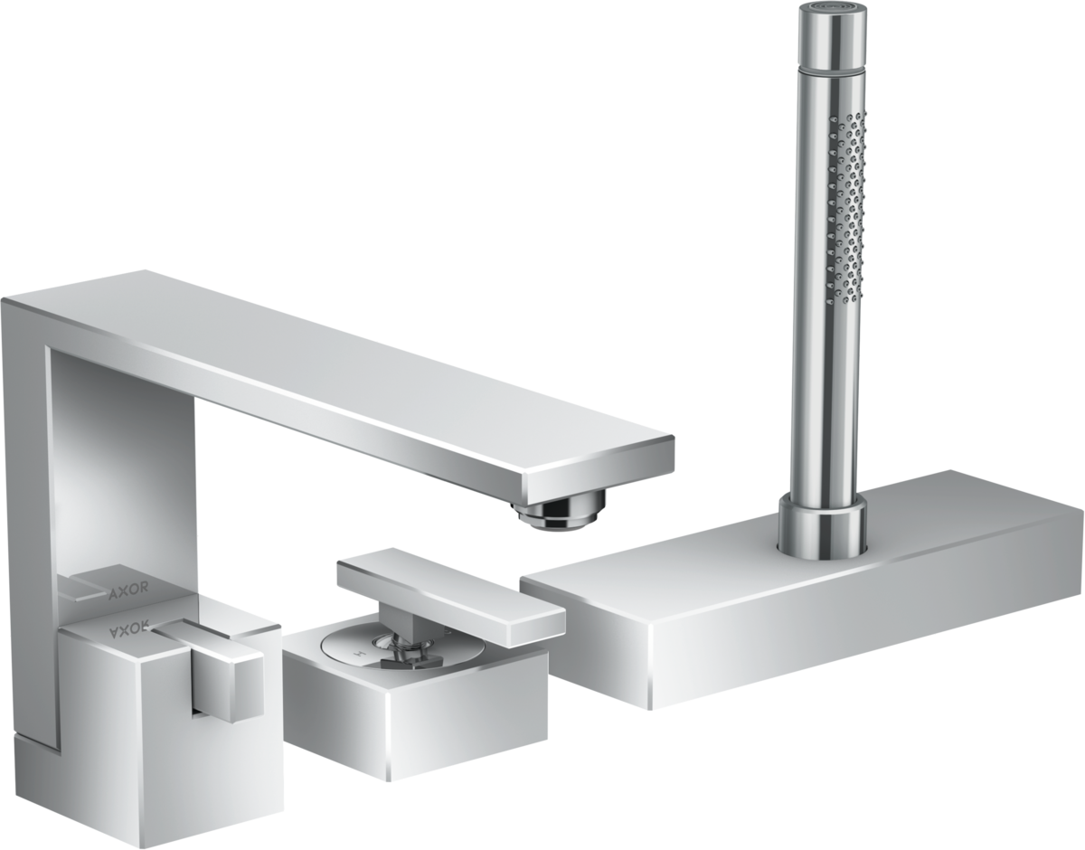 HANSGROHE AXOR Edge 3otvorová jednopáková vanová baterie na okraj vany #46430000 - chrom