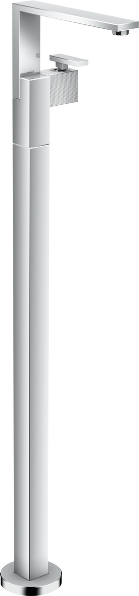 HANSGROHE AXOR Edge Páková umyvadlová baterie volně stojící na podlaze, s odtokovou soupravou Push-Open - diamantový brus #46041000 - chrom