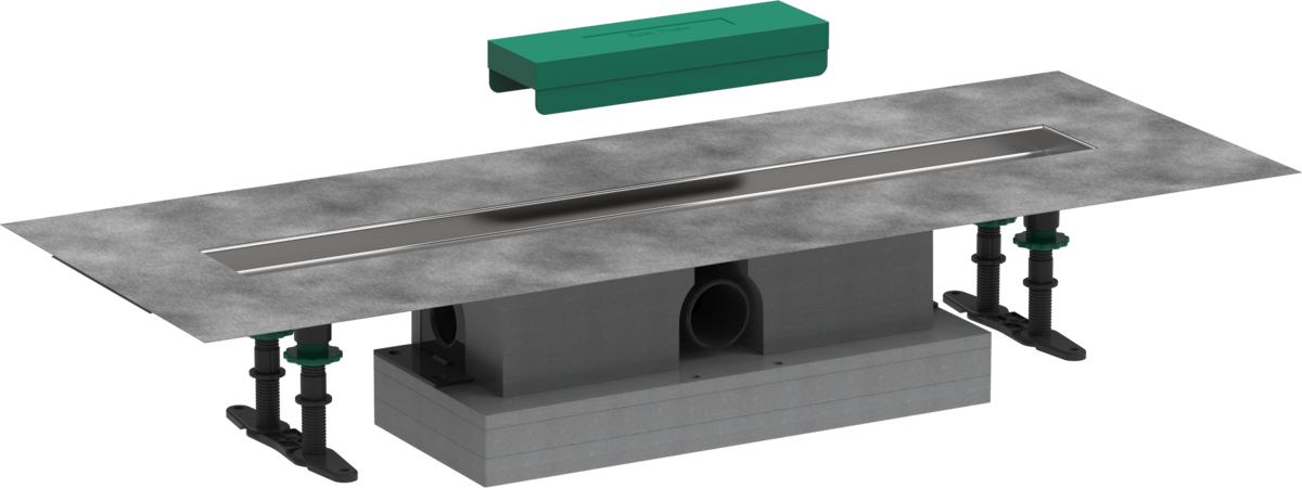 HANSGROHE uBox universal Úplná sada pro standardní instalaci - 700 pro vrchní sady sprchových žlabů 56023180