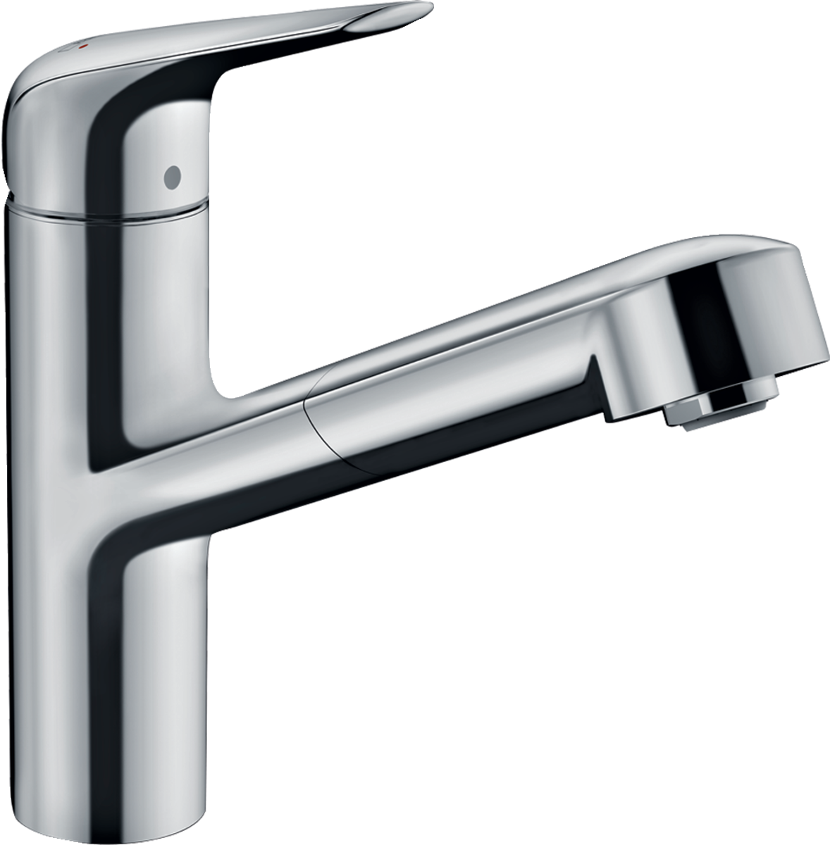 HANSGROHE Focus M42 jednopáková kuchyňská baterie 150, vytahovací výpusť, 1 tryska, sBox #71829000 - chrom