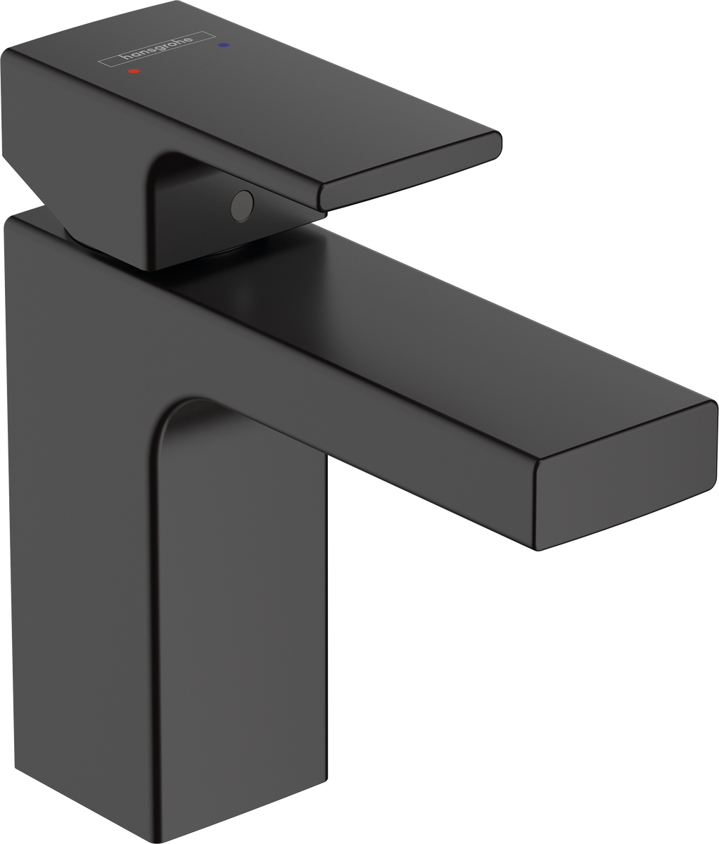 HANSGROHE Vernis Shape Páková umyvadlová baterie 100 s izolovaným vedením vody a odtokovou soupravou s táhlem #71561670 - matná černá