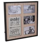 Rámeček na fotografie s LED, 15x10cm, černá/hnědá #150014152