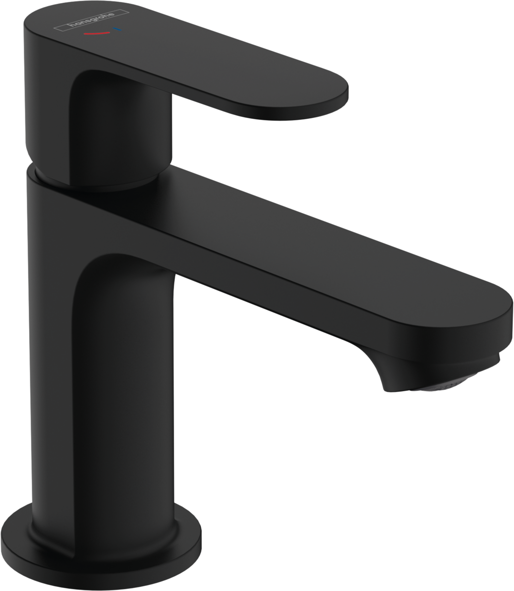 HANSGROHE Rebris S Páková umyvadlová baterie 80 CoolStart EcoSmart+ s odtokovou soupravou s táhlem #72586670 - matná černá