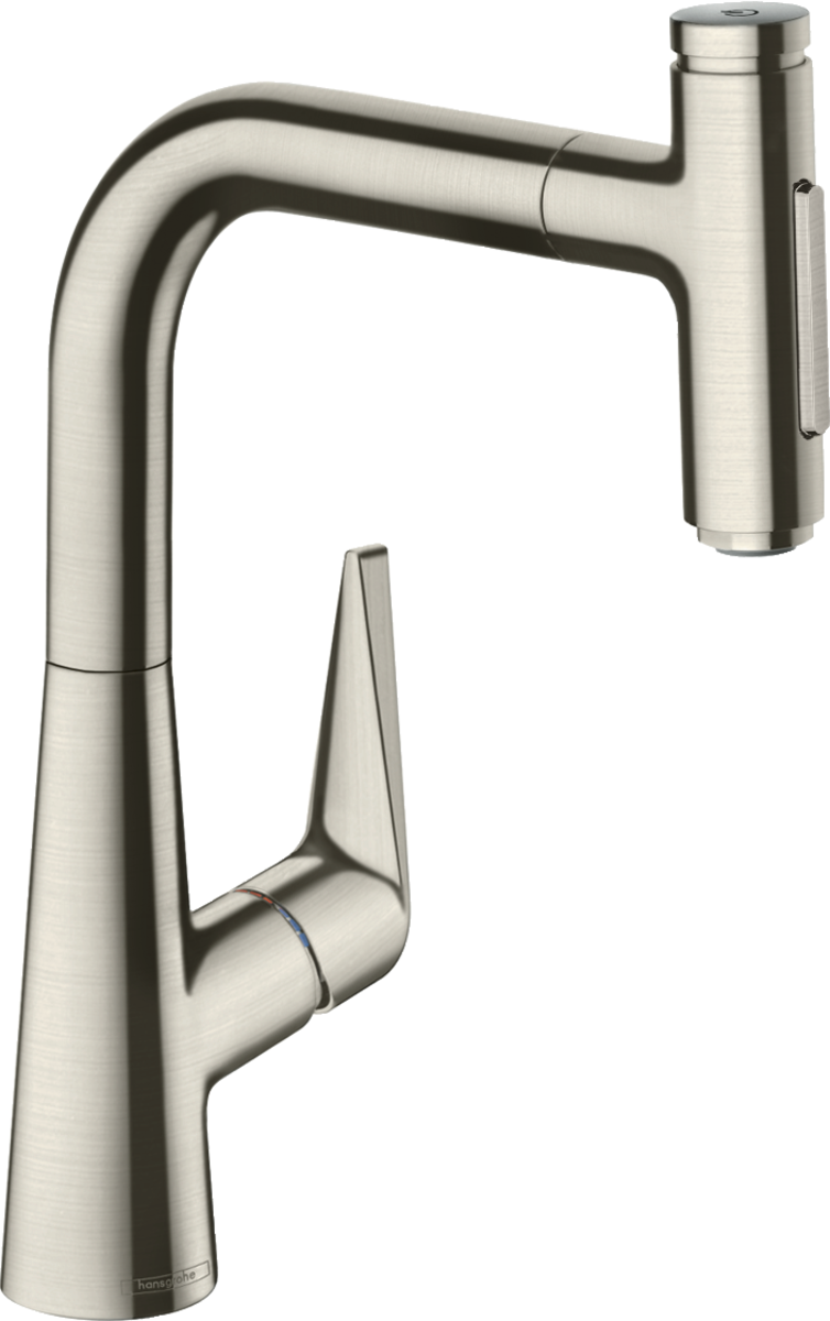 HANSGROHE Talis Select M51 Páková kuchyňská baterie 220, vytahovací sprška, 2jet, sBox #73868800 - nerezová ocel