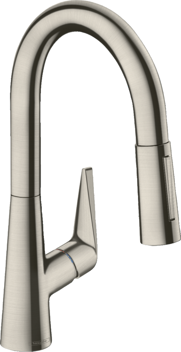 HANSGROHE Talis M51 dřezová páková baterie 160, výsuvná sprška, 2jet, sBox #73850800 - vzhled nerezu