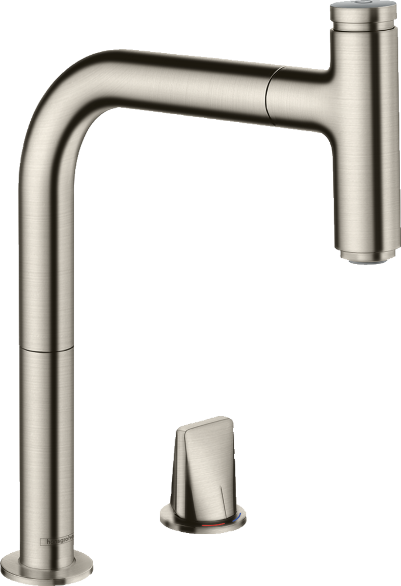 HANSGROHE Metris Select M71 2-otvorová jednopáková kuchyňská baterie 200, vytahovací výtoková trubice, 1 tryska, sBox #73804800