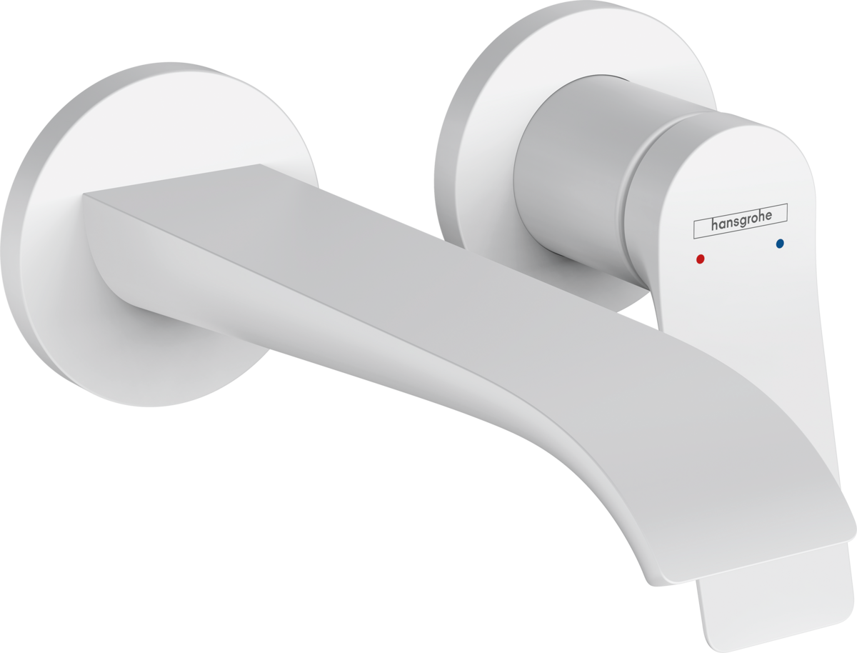 HANSGROHE Vivenis Páková umyvadlová baterie pod omítku, pro montáž na stěnu s výtokem 19,2 cm matná bílá 75050700