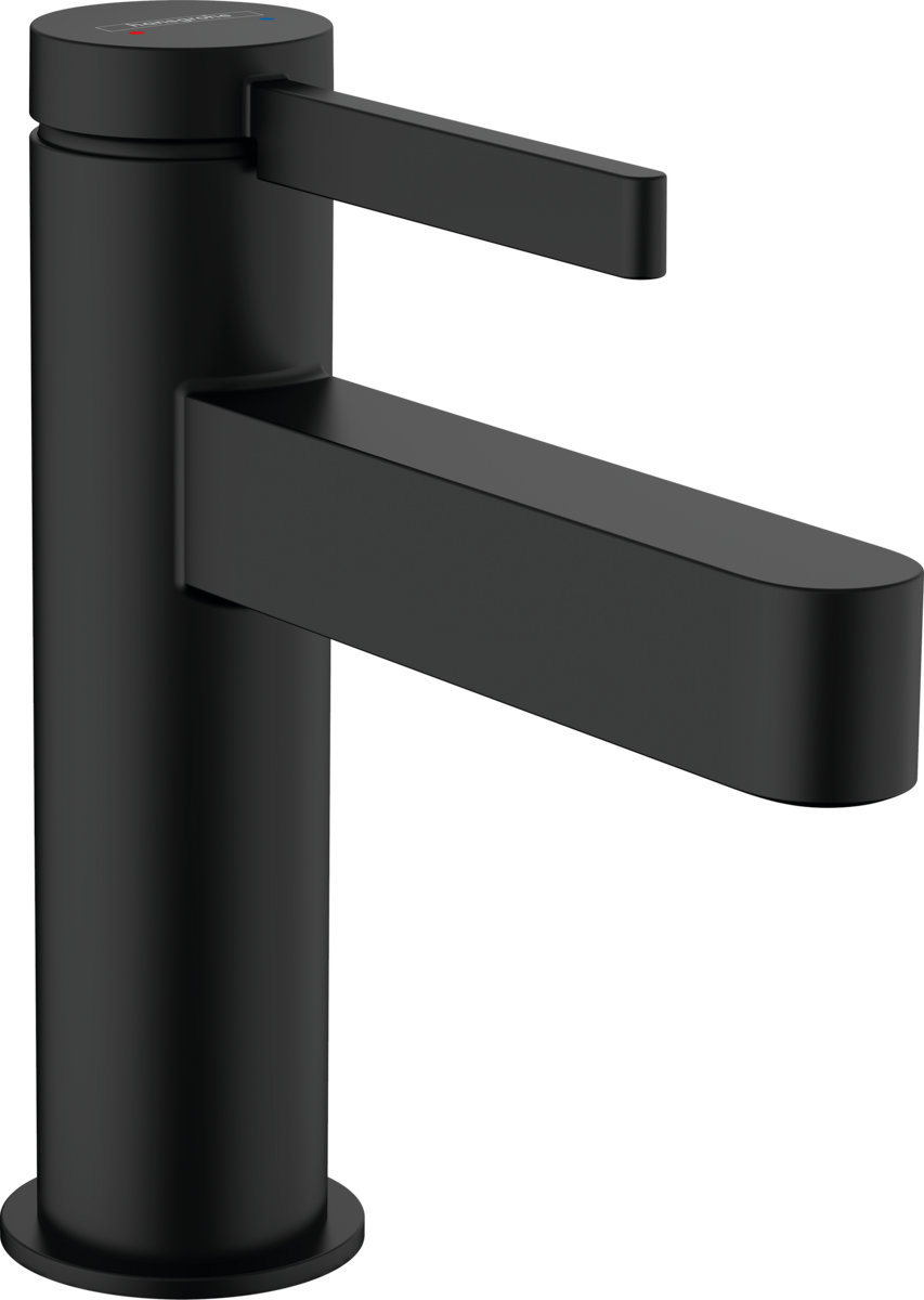 HANSGROHE Finoris Páková umyvadlová baterie 100 s odtokovou soupravou Push-Open #76010670 - matná černá