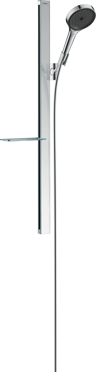 HANSGROHE Rainfinity Sprchová sada 130 3jet EcoSmart s tyčí 90 cm a poličkou na mýdlo #27672000 - chrom