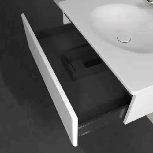 VILLEROY BOCH Toaletní skříňka Antao, 1 zásuvka, 788 x 256 x 496 mm, přední strana bez konstrukce, bílý matný lak #K01000MT, obrázek 6