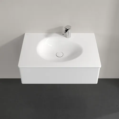 VILLEROY BOCH Toaletní skříňka Antao, 1 zásuvka, 788 x 256 x 496 mm, přední strana bez konstrukce, bílý matný lak #K01000MT, obrázek 4