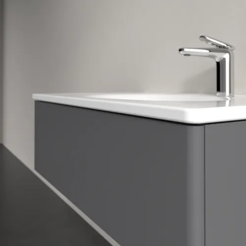 VILLEROY BOCH Toaletní skříňka Antao, 1 zásuvka, 788 x 256 x 496 mm, přední strana bez konstrukce, antracitový matný lak #K01000GK, obrázek 5