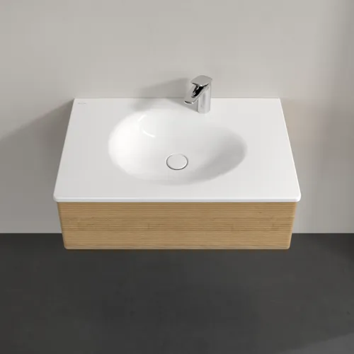 VILLEROY BOCH Toaletní skříňka Antao, 1 zásuvka, 788 x 256 x 496 mm, texturované čelo, medový dub #K01100HN, obrázek 4