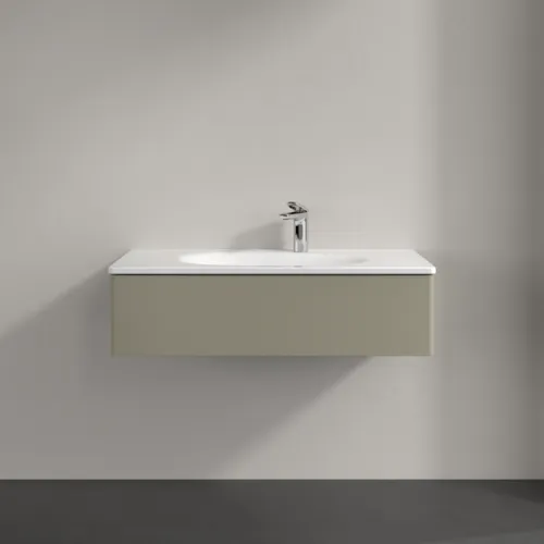 VILLEROY BOCH Toaletní skříňka Antao, 1 zásuvka, 988 x 256 x 493 mm, přední strana bez konstrukce, matný lak Stone Grey #K02000HK, obrázek 4